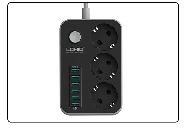 Новинка 2018 лидер продаж 3 розетки европейского стандарта 6 USB адаптеров настенное