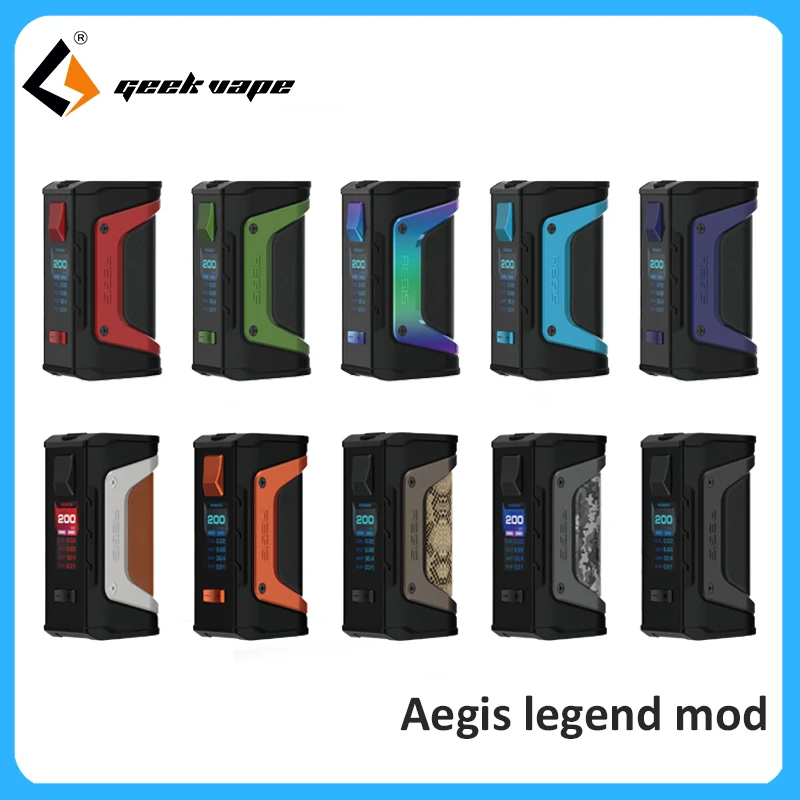 Новый цвет mod Aegis Legend 200 Вт TC Box MOD создано Двойной 18650 батареи электронной сигареты
