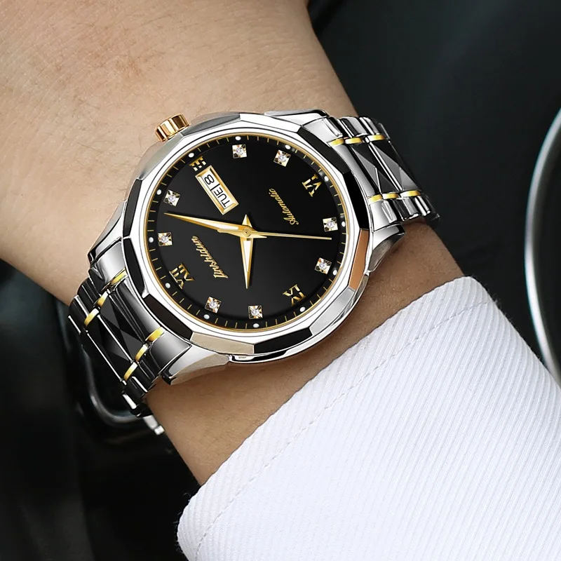 Men watch 6 Оригинальные механические часы JSDUN, роскошные брендовые деловые часы, мужские водонепроницаемые часы из нержавеющей стали, автоматические часы с датой, Новинка - Цвет: Men watch 6