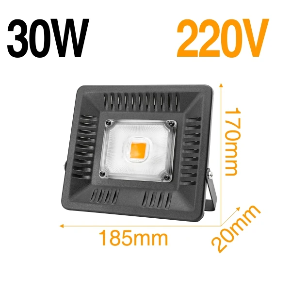 30W 220V Светодиодная фитолампа полный спектр 380-780nm 30 Вт 50 Вт 100 Вт 150 Вт AC 110 В 220 в наружный прожектор для роста IP65 для теплицы растений - Испускаемый цвет: 30W 220V