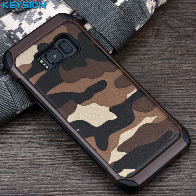 Keysion чехол для Samsung Galaxy S8 плюс G950 G955 камуфляж ПК + ТПУ 2 in1 анти -стук Защитная крышка