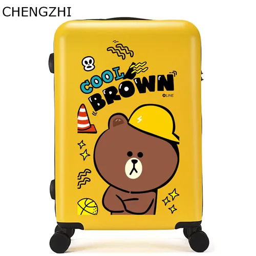 4 CHENGZHI Мультфильм Дети 2" 24" 2" дюймов ABS+ PC дорожные сумки на колесиках Чемодан детский Багаж на колесиках Дорожная сумка на колесиках - Цвет: 4