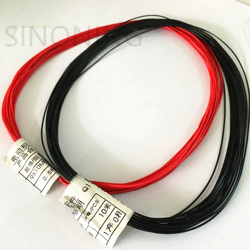 

9X10M чистая медная проволока красный черный 10 метров тонкая проволока GB Чистая медь