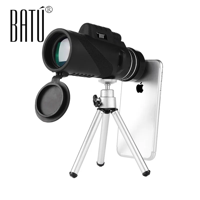 BATU 10*40 NO night vision HD Monoculars powerful multi-coated nautical waterproof telescope BAK4 prism Monocular | Инструменты