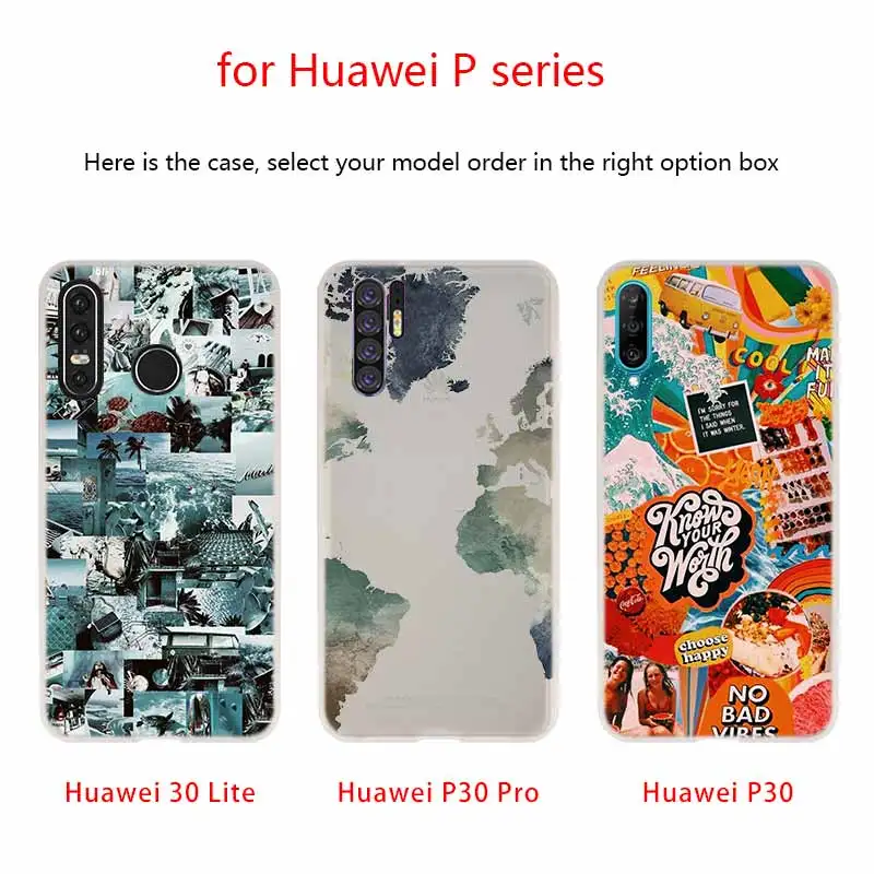 Карта мира Дорожный Чехол для телефона huawei P8 P9 Lite P10 P20 P30 Lite Plus Pro P Smart