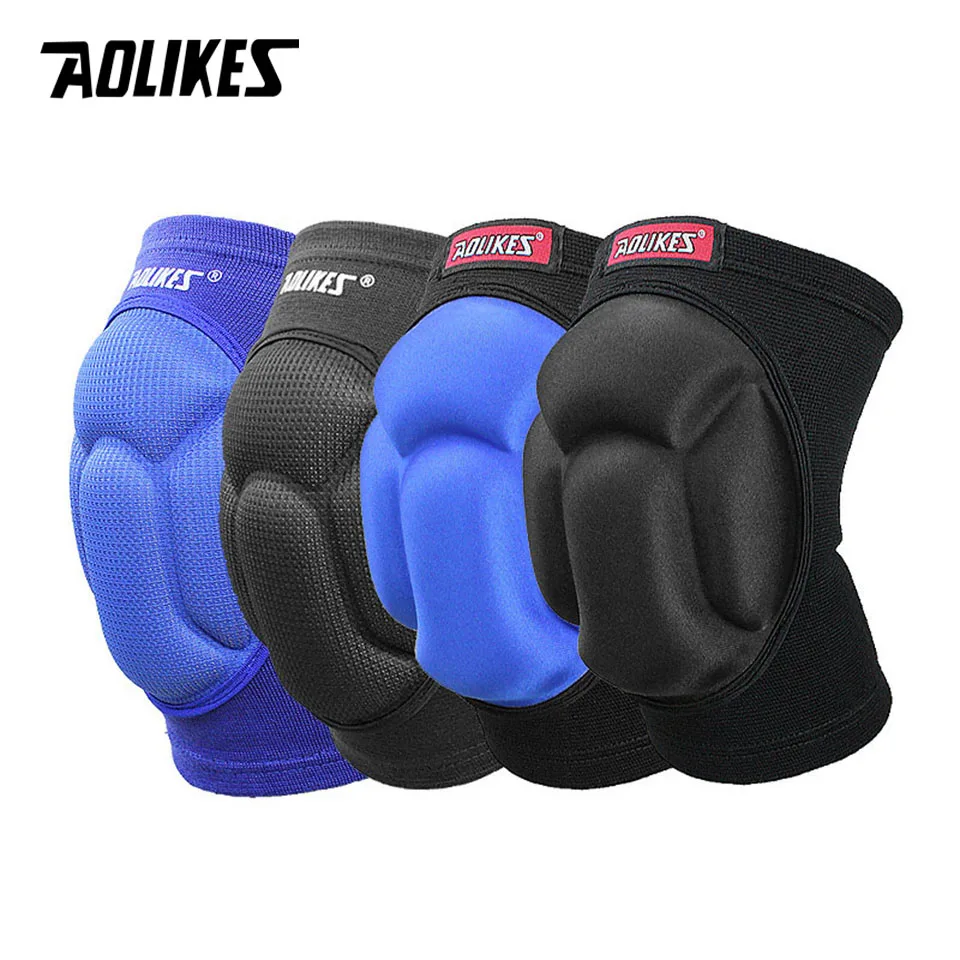 

1Pair AOLIKES Thicked Football Volleyball Extreme Sports Ski Knee Pads Fitness Knee Support Cycling Knee Protector Kneepad