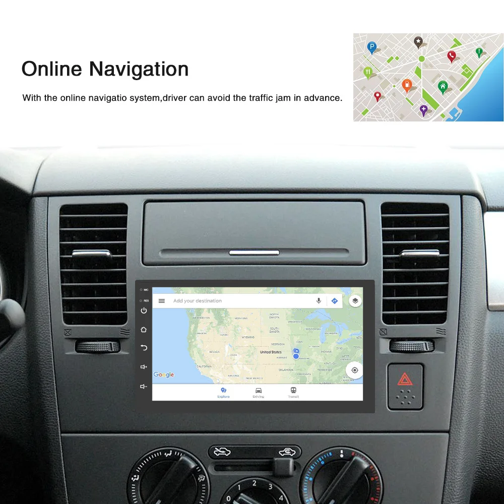 Радио 2 Din 7 &quot сенсорный экран радио Coche Авто Стерео Android 8 1 1G + 16G Gps навигация Pantalla