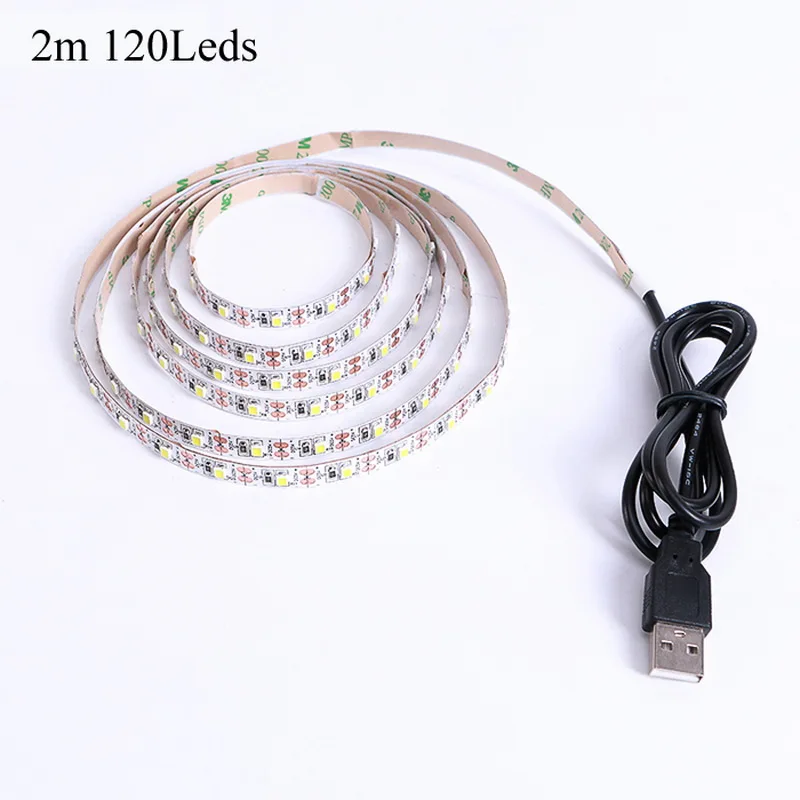 Светодиодный фонарь 50 см, 1 м, 2 м, 3 м, 4 м, 5 м, USB светодиодный комплект подсветки телевизора с пультом дистанционного управления, 16 цветов, меняющий 2835 Светодиодный s смещение освещения для HD tv