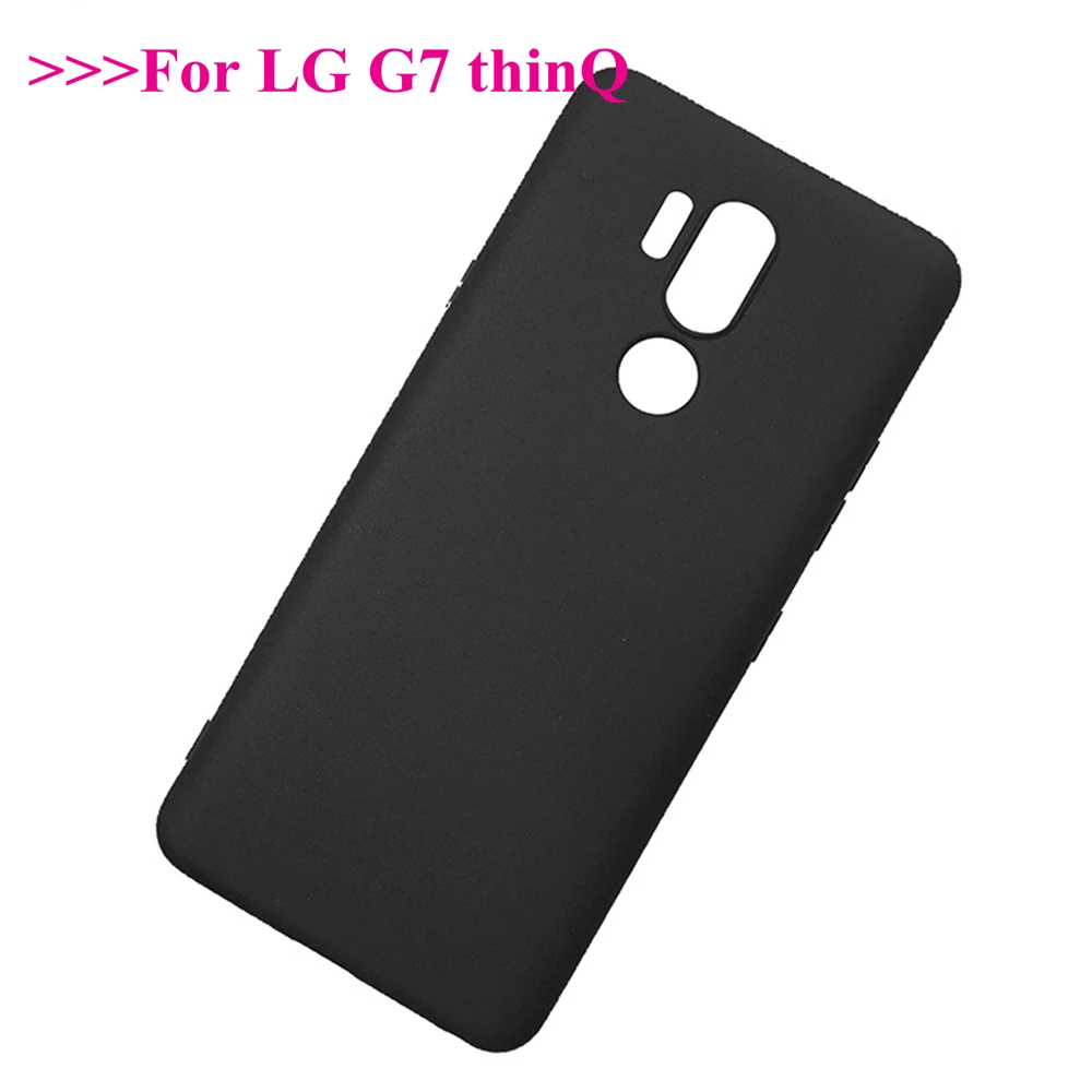 Ультра тонкий силикон чехол для LG G7 ThinQ матовый шелковистый 360 полная защита