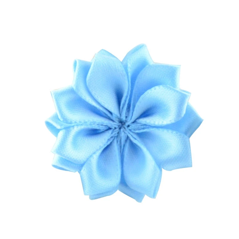 Nishine 1," 20 шт./лот 16 Petaled атлас с розочками ленты цветы используются для детей головная повязка для взрослых заколки для волос Diy аксессуары для волос