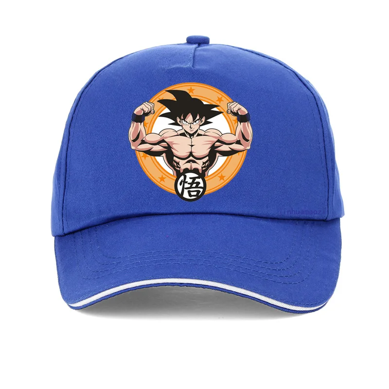 Синий Dragon Ball Кепка супер сайян Dragon Ball Z Goku бейсбольная кепка Япония Вегета аниме Torankusu Шляпа Унисекс Регулируемая snapback шапки - Цвет: Синий
