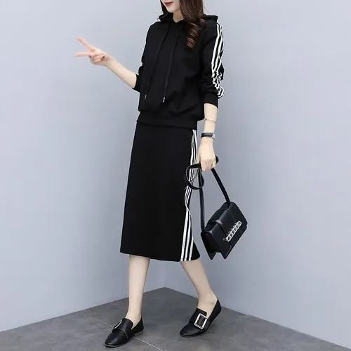 

Женский Повседневный костюм в полоску, винтажный костюм из двух предметов, свободный костюм в Корейском стиле, комплект из 2 предметов, 2019