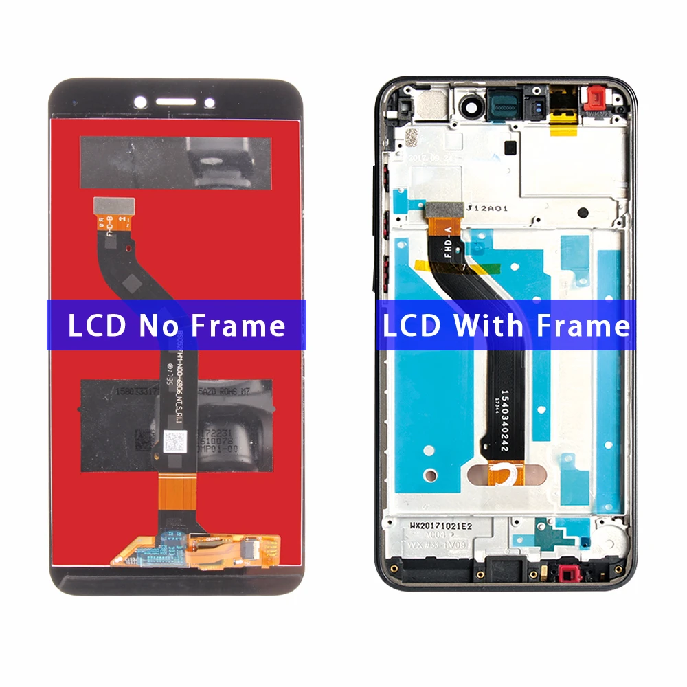For Huawei P9 Lite 2017 LCD Display Touch Screen Digitizer P9Lite With Frame P8 lite2017 PRA LA1 LX1 LX2 LX3 | Мобильные телефоны и