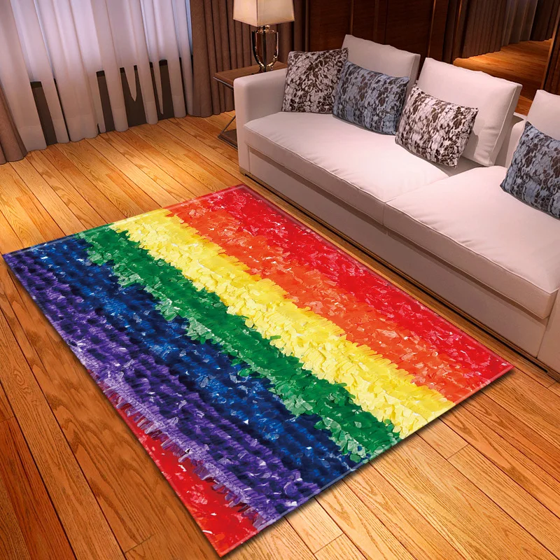 С принтом радуги детские коврики для гостиная спальня дома Коврики милый детский