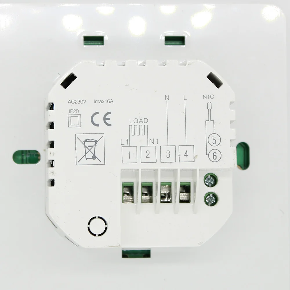 Цифровой программируемый термостат для теплого пола 16A с ЖК-дисплеем |