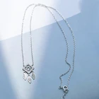 Ловец снов корейский квадратный простой свежий день рождения Листья 925 стерлингового серебра Цепочка ключицы литературный женский ожерелье SNE342