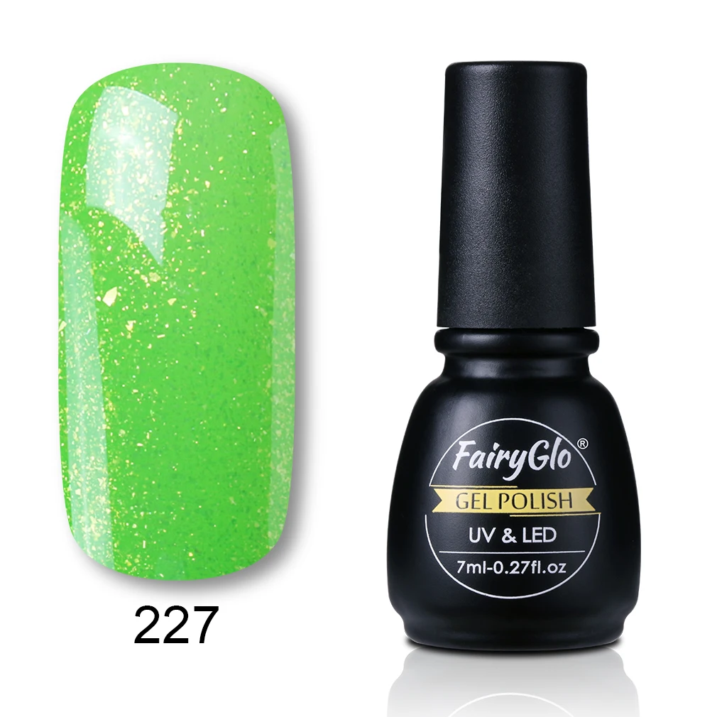 227 Fairyglo для ногтей гель польский 7 мл Bling Однотонная Одежда УФ гель лак для ногтей светодиодный светильник Краски покрытие для ногтей, полустойкое к Гибридный Лаки Lucky лак гель эмаль Лаки - Цвет: 227