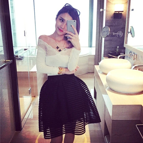 ZYFPGS летняя фатиновая Женская мини-юбка с высокой талией плиссированная