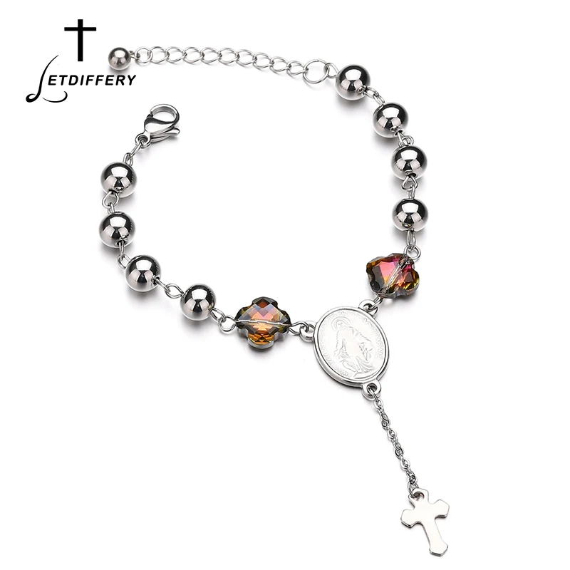 Женский браслет из нержавеющей стали Letdiffery религиозный католический|Браслеты| |