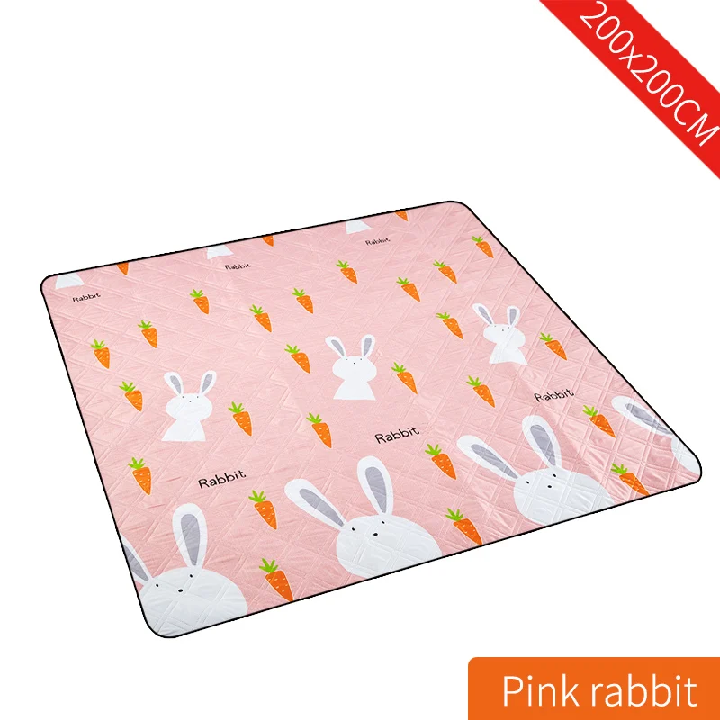 pink Rabbit Новинка 200, высокое качество, 200 x, большое одеяло для пикника на открытом воздухе, пляжный коврик, водонепроницаемый коврик для кемпинга, машинная стирка, детский коврик для игр - Цвет: pink Rabbit