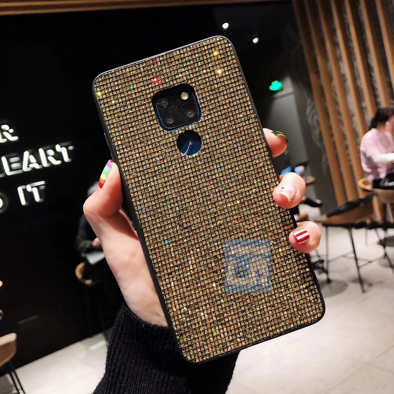 Роскошный блестящий силиконовый чехол с бриллиантами для huawei mate 20