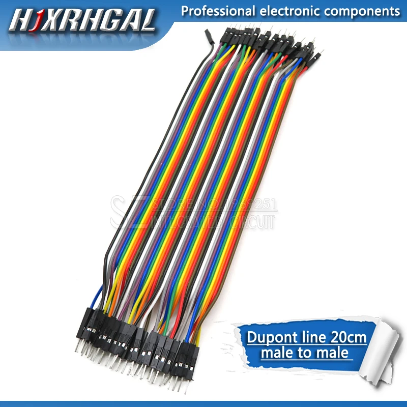 Dupont line 120 шт. 20 см мужской+ мужской женский и Женский Соединительный провод Dupont кабель для Arduino diy kit hjxrhgal - Цвет: M-M(20CM)