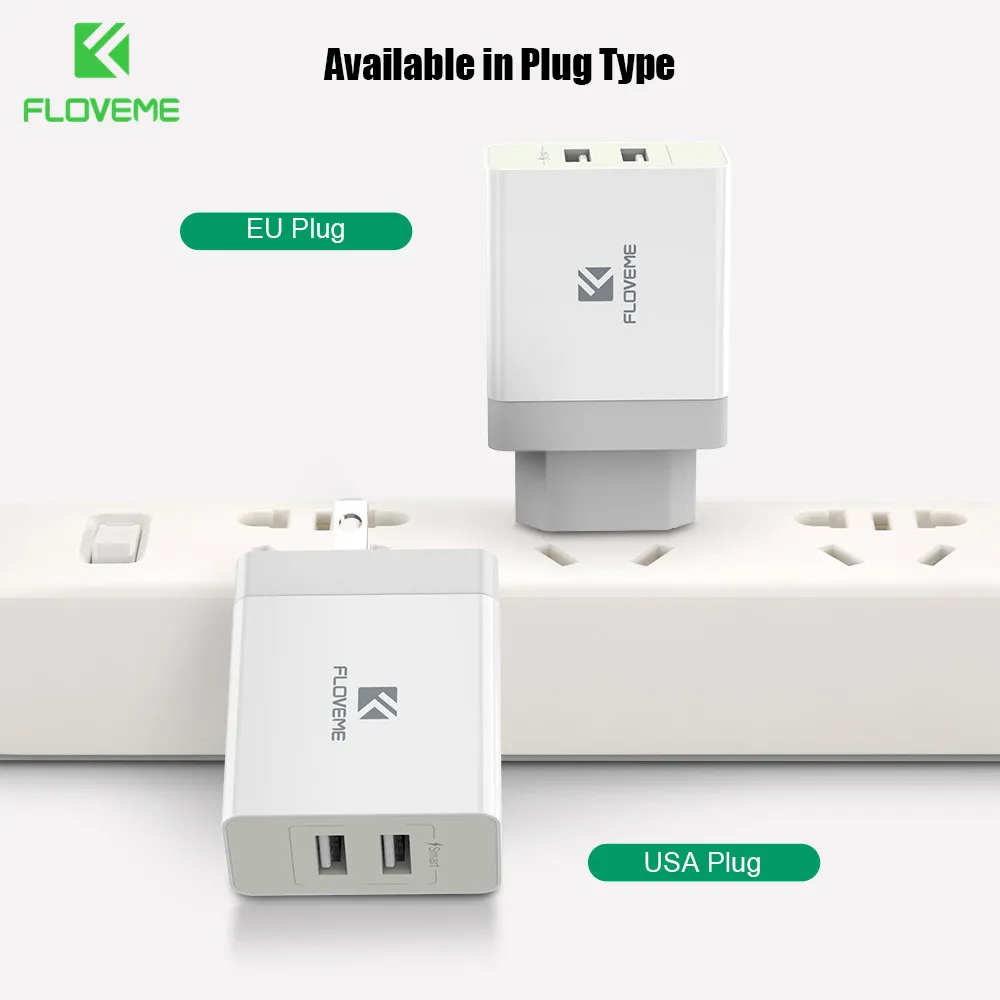 FLOVEME универсальное USB зарядное устройство Qualcomm Quick Charge 3 0 (Быстрая зарядка 2