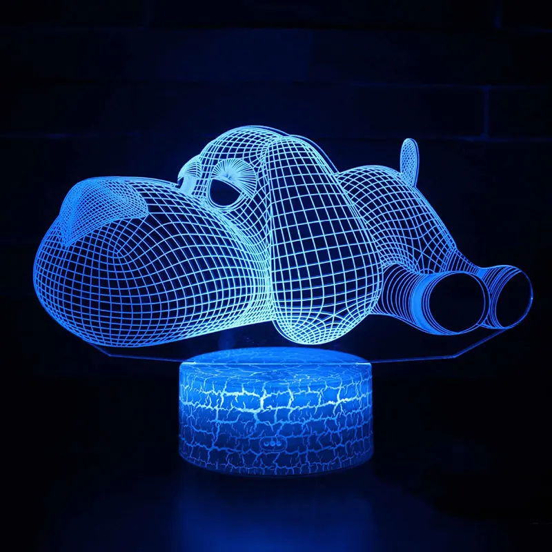 Собака тема 3D лампа светодиодный светильник 7 цветов смены касания настроения