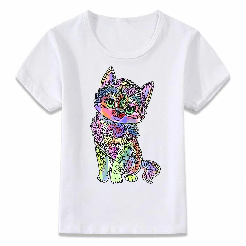 Детская одежда футболка Симпатичные панды едят бамбука Кошка Сова для мальчиков