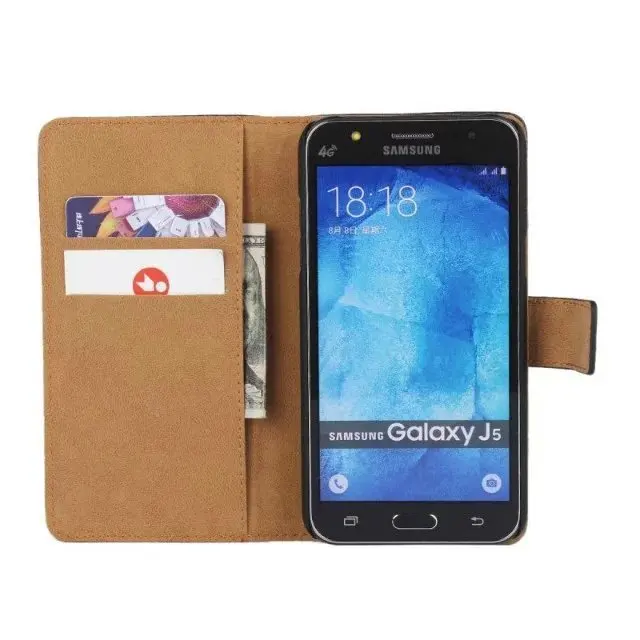 ИСКУССТВЕННАЯ Кожа Случай Мобильного Телефона Для Samsung Galaxy J5 J500 Телефон сумка