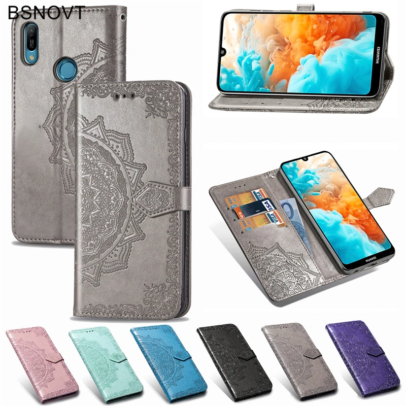 Для Huawei Y6 2019 чехол из искусственной кожи силиконовый кошелек мобильный телефон