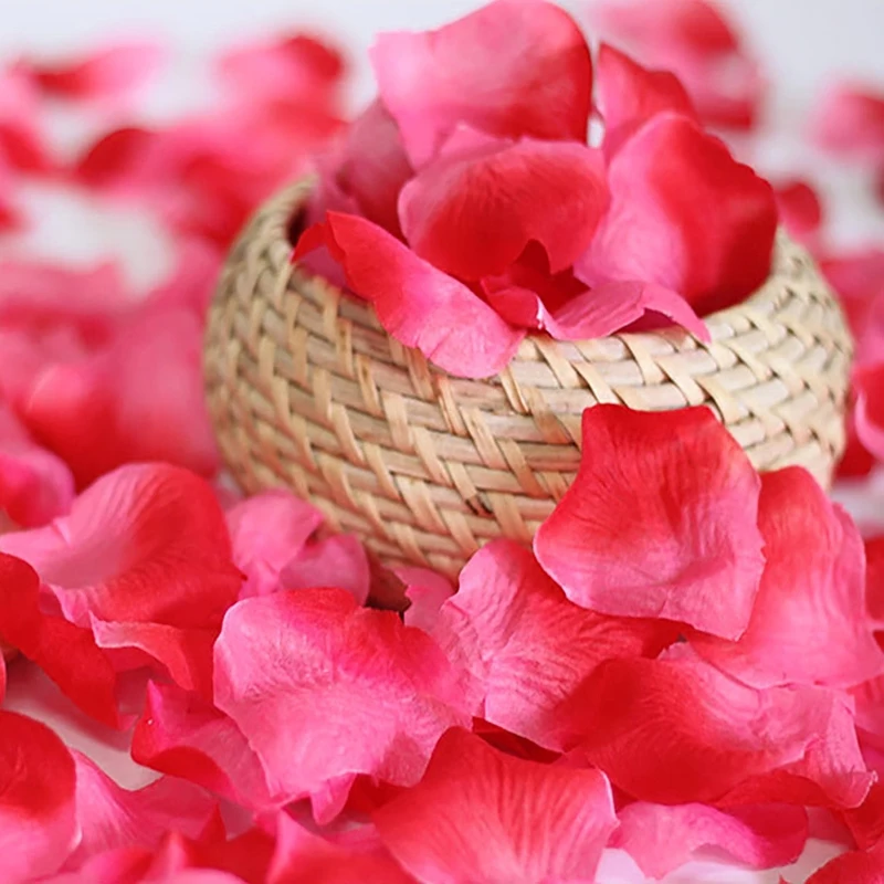 100 шт./лот шелковые искусственные декоративные цветы роза лепестки свадебные