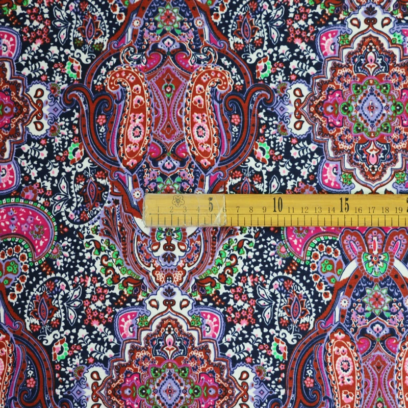 50cm*150cm Africa Design Soft Polyester Lycra Spandex Knit Material Dress Leggings 4 Way Stretch Fabric Africa Leopard