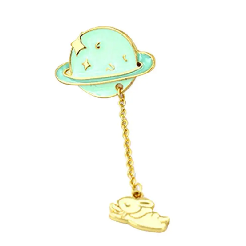 Женская брошка модная винтажная дизайнерская эмалированная с кроликом спейсер