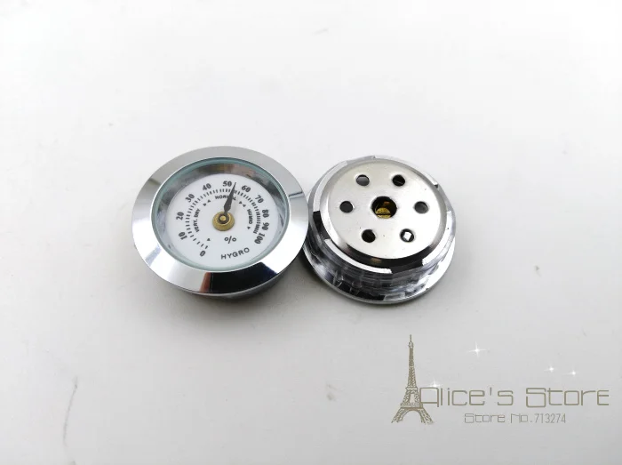 28mm silver Новинка, 1 шт., гигрометр для сигар, чехол, аналоговый монитор влажности 2,8 см и 3,6 см - Цвет: 28mm silver
