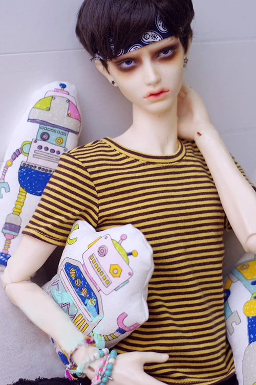 

BJD doll clothes shirt for 1/3 1/4 1/6 BJD YOSD SD13 SD17 MSD Uncle doll size loose casual stripes shirts doll accessories