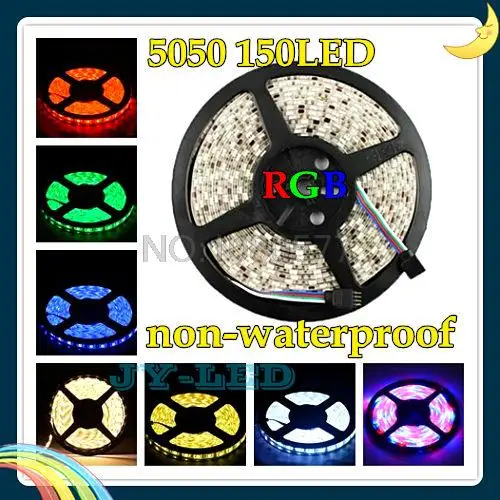 Светодиодная лента 5050 RGB 5 м/Катушка не водонепроницаемая 12 В постоянного тока SMD