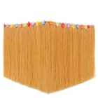 Гавайская скатерть для стола сделай сам, пластиковая травяная юбка из Луау с цветами, 60 см, для пляжа, свадьбы, вечеринки, сада, украшение для гибискуса