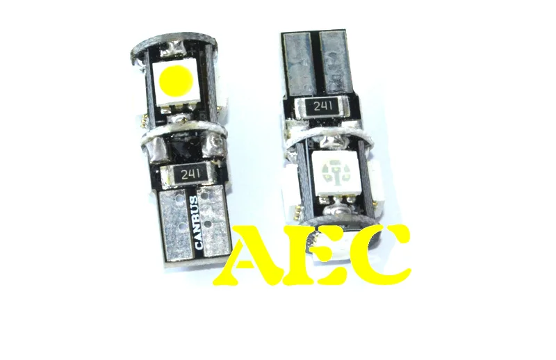 100 шт. Новый T10 Canbus 5SMD 5050 светодиод W5W 194 5 SMDwedge парковосветильник пол свет Авто