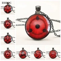 anime eye necklace glass cabochon red eye pendant cosplay jewelry men and women fashion accessories matching gifts