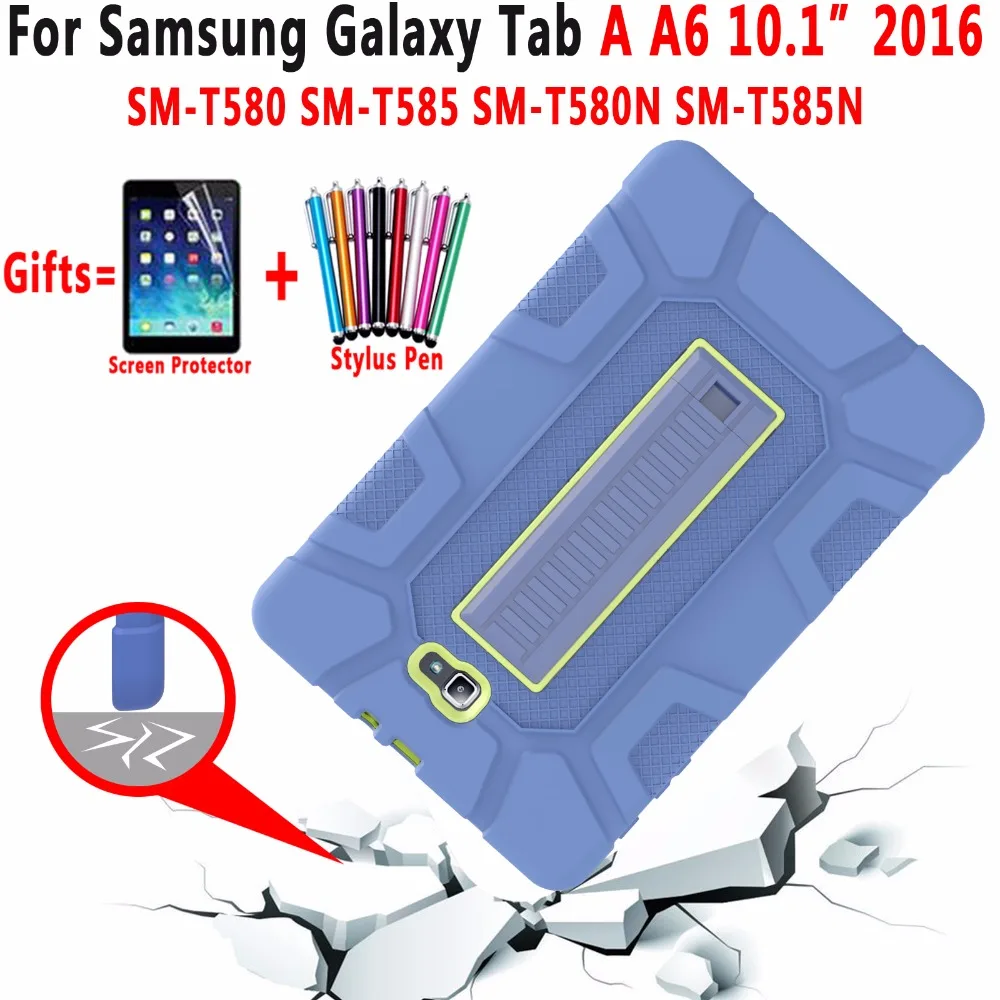 Детский чехол для Samsung Galaxy Tab A 10 1 2016 T580 T585 T585N гибридный трехслойный защитный всего