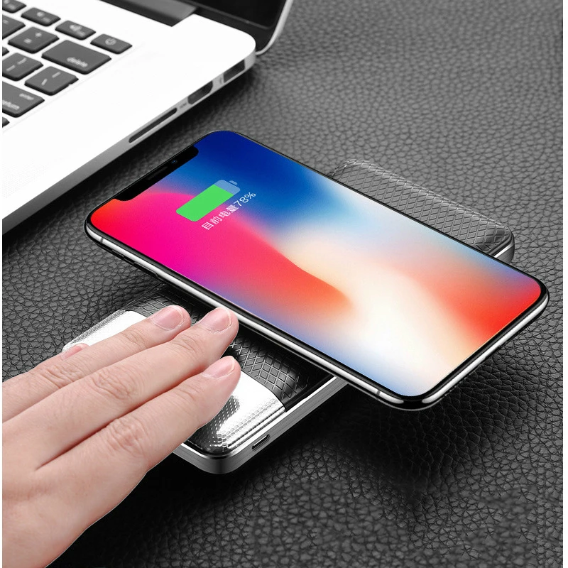 30000 mAh power bank Беспроводное зарядное устройство power Bank переносная вместительная компактная Универсальная внешняя батарея для iPhone X 8 7 6