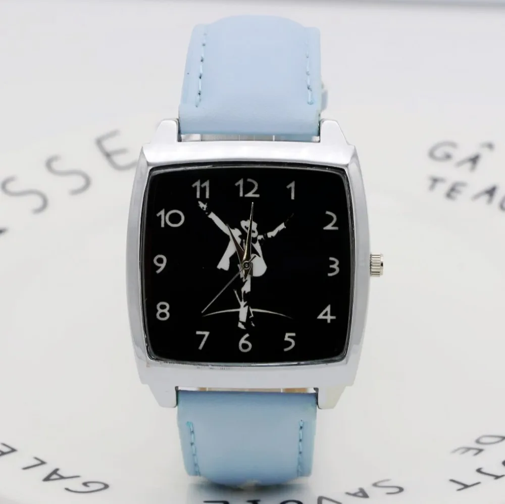 Детские часы с прямоугольным циферблатом Майкла Джексона из мультфильма женские