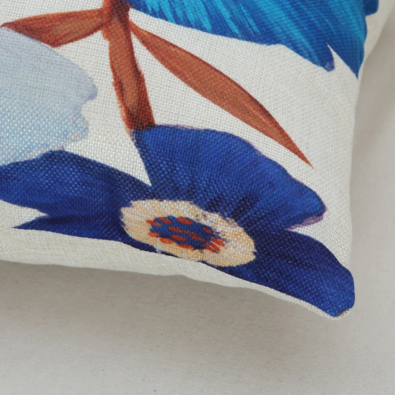 Американский кантри стиль картина маслом цветок птицы льняной пледы диван