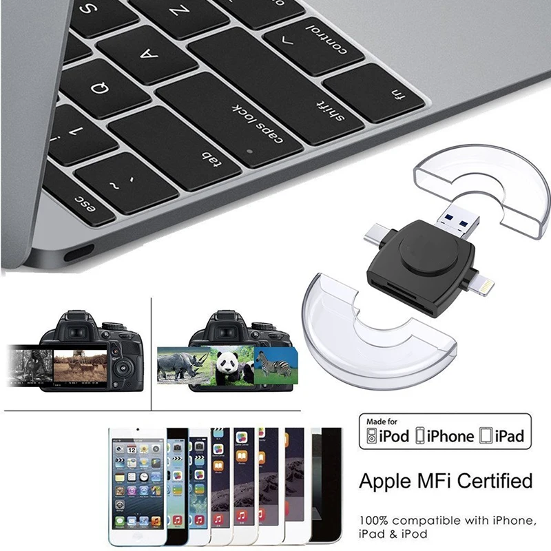 Устройство для чтения карт памяти lightning/sd usb 3 0 OTG type c|Картридеры| |