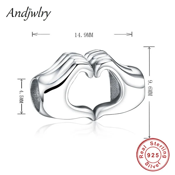 Подходит для браслетов Pandora, 925 пробы, серебро, оригинальные шармы из бисера, сделай сам, изготовление ювелирных изделий, 925 серебряная подвеска, висячие, сделай сам, Berloque - Цвет: Ajw0673