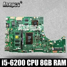 Asepcs with 8GB RAM i5-6200 cpu For Asus K401UB K401U A401UB K401UQ K401UB laptop motherboard tested100% work original mainboard