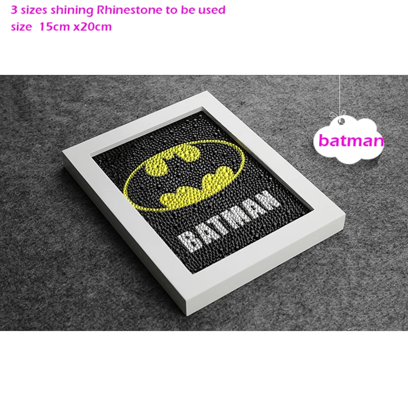 5D DIY Алмазная картина Бэтмен мультфильм 3 размера блестящие стразы бриллианты Вышивка крестиком Картина 15x20 см для детей Подарки