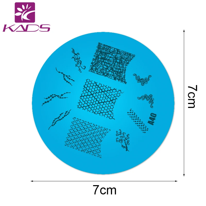 KADS A40 Новый Стиль Искусства Ногтя Штамповка Stamp Инструменты Nail Art Плиты Круглый
