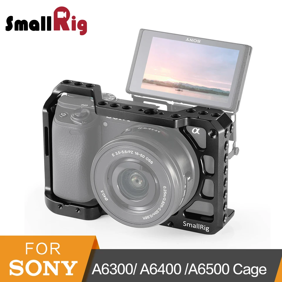 Клетка SmallRig a6400 для sony A6300/A6400/A6500, в форме, для DSLR камеры с отверстиями для резьбы 1/4 и 3/8-2310